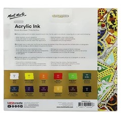Premium Acrylic Ink Set 12pc x 20ml – Essential Colors for Airbrush, Pouring Art