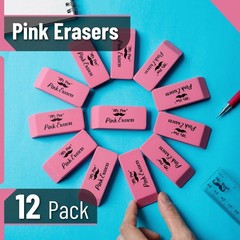Mr. Pen- Pink Pencil Eraser, 12 Pack, Large Latex Free Block 12