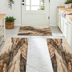 Three-piece kitchen rug set, non-slip and washable, abstract pattern