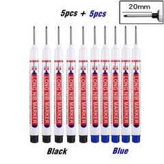 10Pcs/Set 20Mm Deep Hole Long Nib Head Marker for Metal Perforating Pen Waterpro