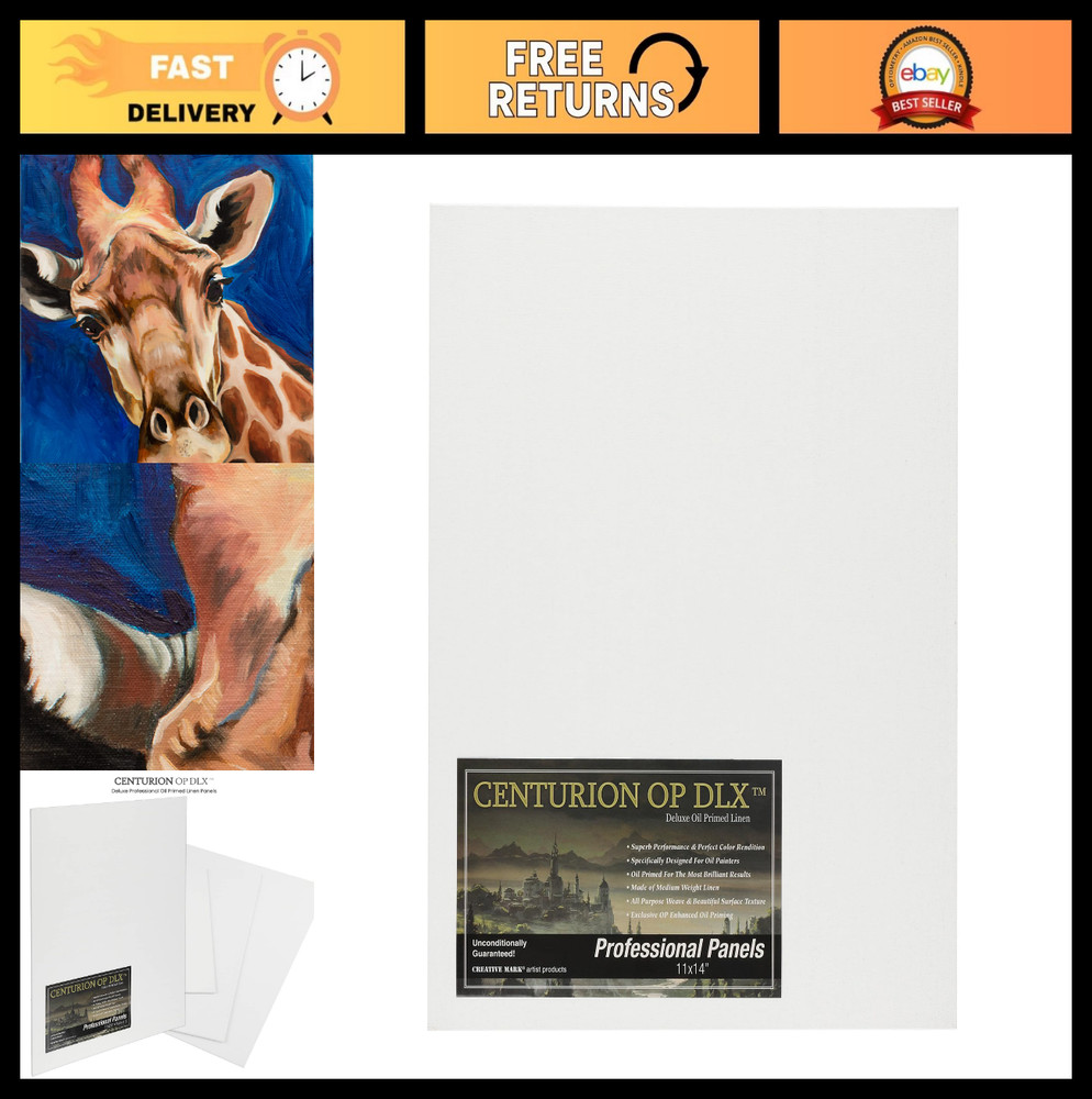 Deluxe Oil Primed Linen Canvas Panels 11″x14″ – 3 Pack for Painting & Artwork