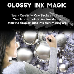 3Pcs Chrome Paint Markers, Silver Permanent Mirror Liquid Chrome Pens for Plasti
