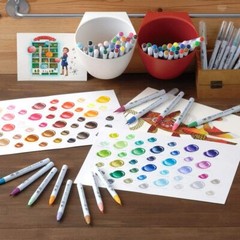 ZIG Clean Color Real Watercolor Brush Pens 90 Color Set Markers Made in Japan