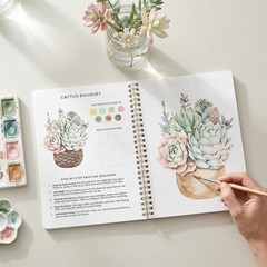 Beautiful Watercolor Book for Beginners – Guided Watercolor Painting Workbook