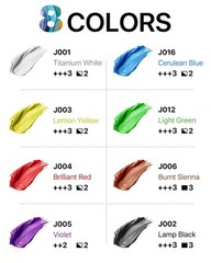 500 Ml Acrylic Paint Set 8 Colors (16.9 Oz), Large Bottles Non Toxic Acrylic Pai