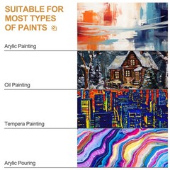 8 Pcs Stretched Canvas, 6×6″ Artist Boards 4/5″ Profile Cotton Panels,White