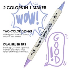 80 Colors Acrylic Paint Marker Set, 40 Pieces of Dual-color Acrylic Paint Pen…