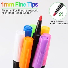 Fine Tip Liquid Chalk Markers Set of 8 – Vibrant Erasable Colors for All Surf…