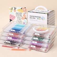 72 Colors Gel Pens for Coloring Books, Colors Stackable Acrylic Pens for Jour…