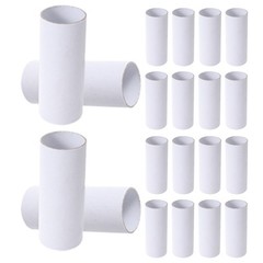 40Pcs Durable Craft Rolls Tubes White Paper Tubes for Creative DIY Paper Crafts