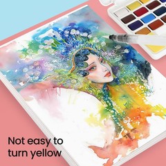 100 Cotton Watercolor Paper 5×7 Inch 140lb/300gsm Double-Sided 10 Sheets