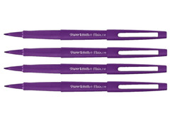 Paper Mate Flair Felt Tip Pen 0.7mm Med Point Purple 4/Pk School Office Art Home
