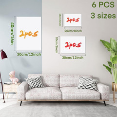 Canvases for Painting, 40X30, 30X20, 20X15, 8 Set Stretched White Canvas with Pe