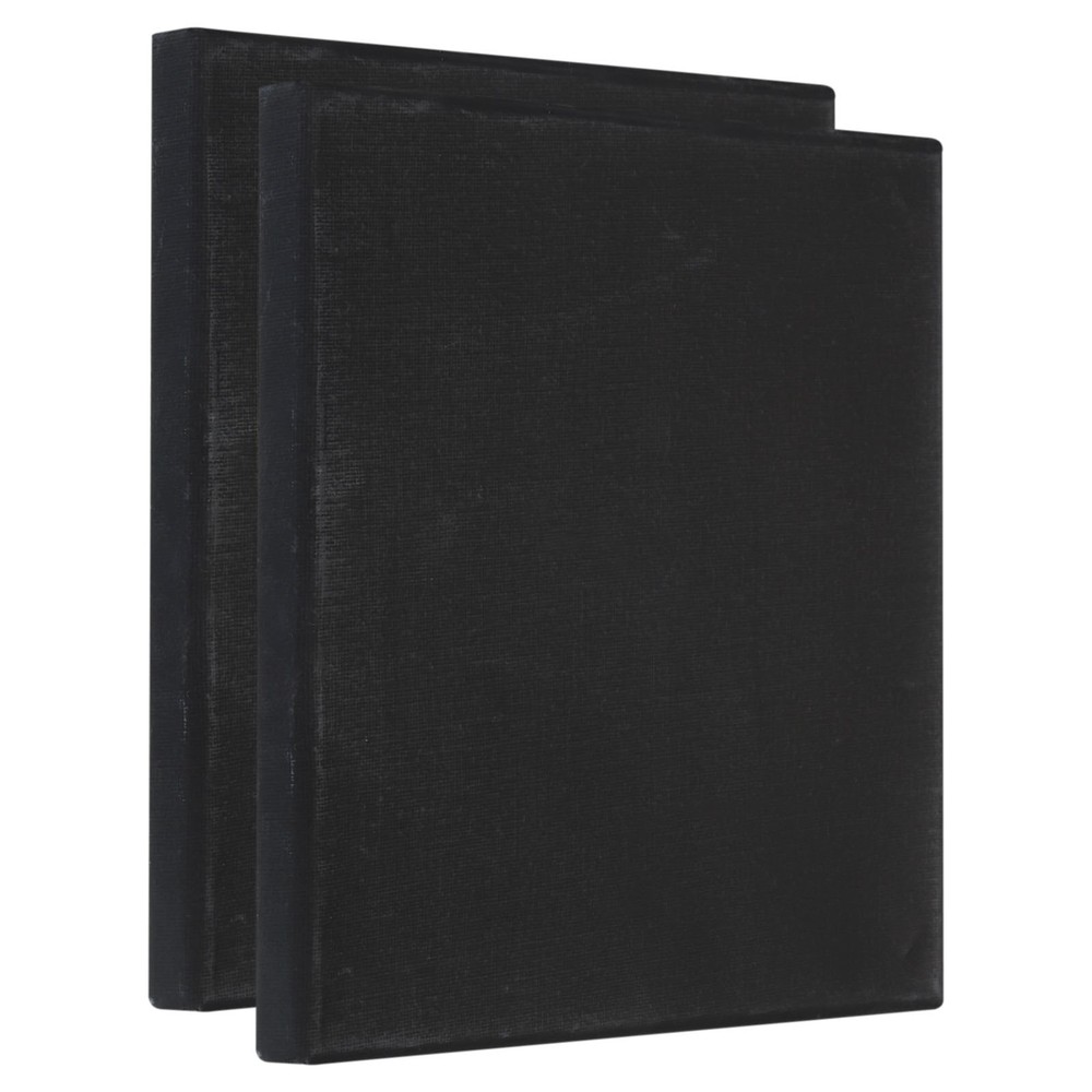 Painting Canvas Panels, 2 Pack 8×8 Inch Rectangle Blank Art Board, Black