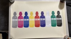 KRink K-60 Ink Marker 9 Color Lineup Poster 19″ x 26″ Excellent Condition