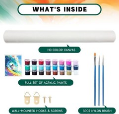 Paint by Numbers Kit for Adults Beginner & Kids Age 8-12, Colorful Easy Adult Pa