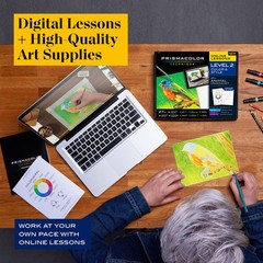 Technique, Art Supplies and Digital Art Lessons, Animal Drawings Set, Level 2, H