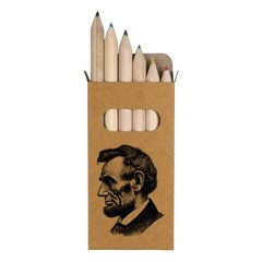 6 x ‘Abraham Lincoln’ Short 85mm Pencils / Coloured Pencil Set (PE00096452)