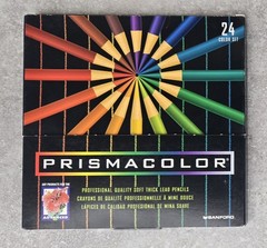 Vtg NEW Prismacolor Professional Art 24 Soft Lead Colored Pencils Set FREEUSHIP