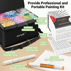 Alcohol Markers Brush & Chisel – 216 Colors Double Tipped Art Markers for Adu…