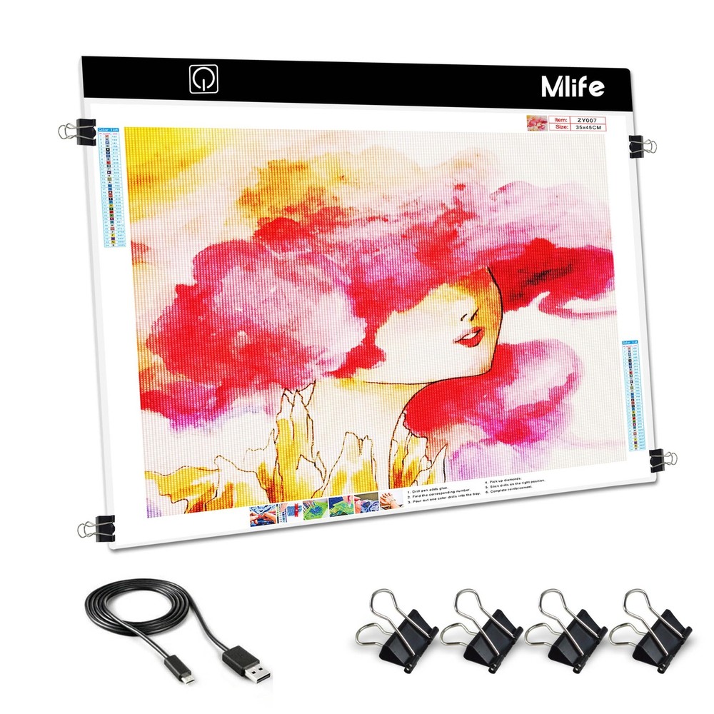 A2 LED Light Pad for Diamond Art Painting Light Board with 3 Brightness