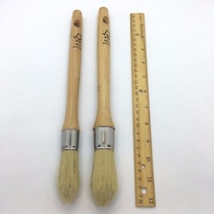Mop Style Paint Wax And Watercolor Brush Natural Bristles 2Pc Set Size 21 & 25