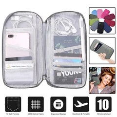 Travel Passport Wallet 12Cells Ticket ID Credit Card Holder Water Repellent Docu