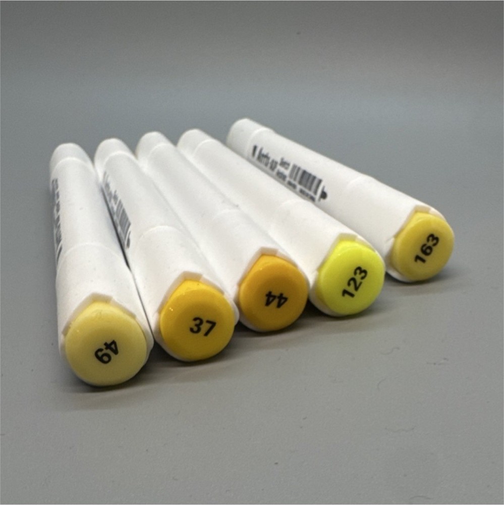Arrtx ALP Dual Tip Sketch Marker Set Yellow Multicolor ASM-0200 Solid Finish