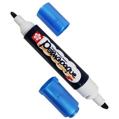 Sakura Permapaque Dual Pt Paint Marker, Metallic Blue, Chisel/Bullet, Pack of 1