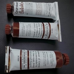 Lot E: Vintage Unused Grumbacher PreTested Oil Paint Terra Rosa x1 Indian Red x2