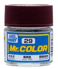 Mr. Hobby C29 Mr. Color Semi Gloss Hull Red Lacquer Paint 10ml – US