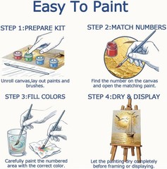 AuraDraw Sailboat DIY Paint by Numbers for Adults, Sail 16×20 inches, TG002