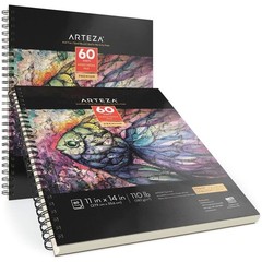 Mixed Media Sketchbook, 11×14 Inches – 2-Pack, 60 Spiral-Bound Sheets, 110 lb…