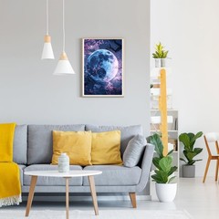 GDYEEH DIY 5D Bright Moon Diamond Art Kits, Round Full Drill Moonlit UCGD426
