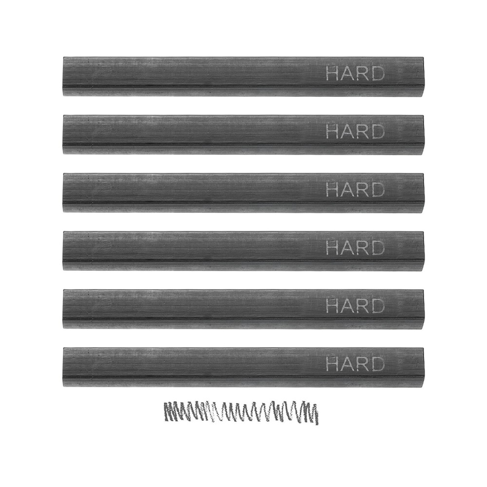 Compressed Charcoal Sticks, Hard Grade Charcoal Sticks(Pack of 6)