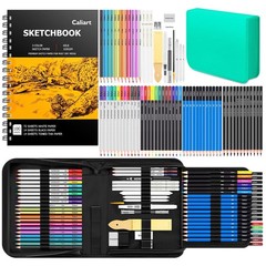 Gift for Artists: 176PCS Sketching Set with 3-Color Book