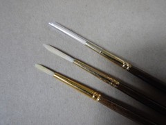 New Artist Paint Brush Long Handles Lot MASTER’S TOUCH 2 Script liners & 1 round