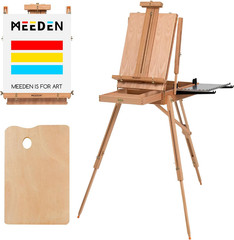 French Easel, Large Sketchbox Easel – Foldable Portable Beechwood Field Art Ease