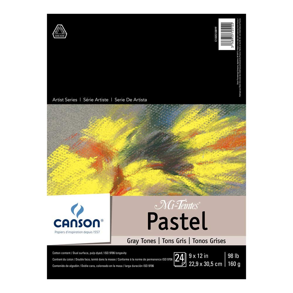 Mi-Teintes Grayscale Pastel Pad 9X12 9″X12″, multicolored