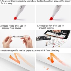36 Colors Skin Tone&Hair Art Markers, Dual Tip Alcohol Based Marker Pen Set C…