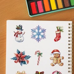 Beginner Watercolor Painting Kit Watercolor Workbook Coloring Book 12 Flowers