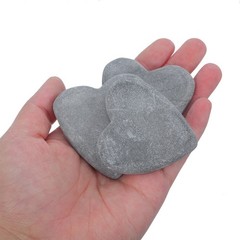 10 Pcs Polished Rocks Painting Supplies Heart Shape Natural Stones Shaped
