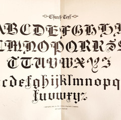 1899 Church Text Style Font Victorian Lettering Example Penmanship DWH5A