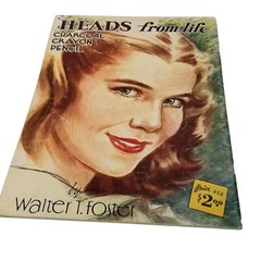 Vintage How To Paint Art Books by Walter T. Foster Heads Portraits Water Color