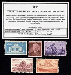 1954 Complete Year Set of Mint Vintage Commemorative U.S. Postage Stamps! MNH