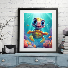 Paint by Numbers Kit for Adults, Underwater World Paint by Number for Adults, Pa