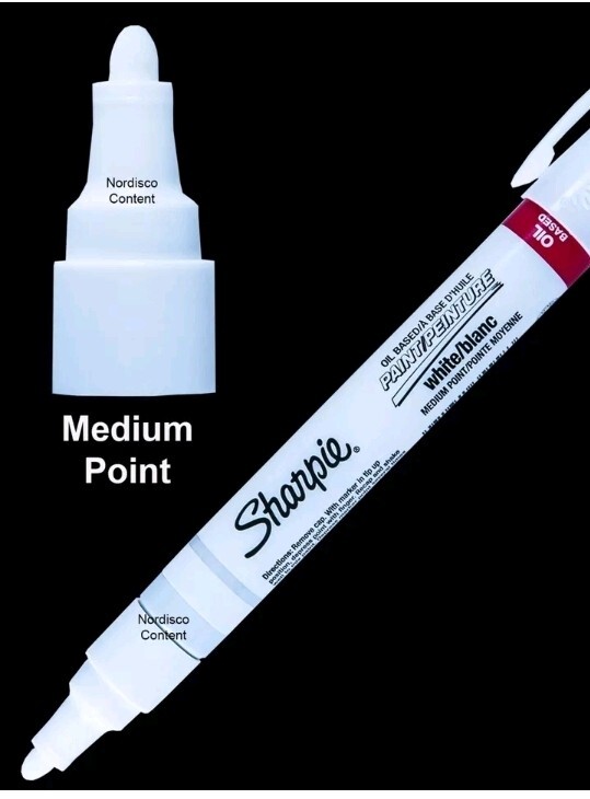 White Sharpie Oil Based Paint Marker 35558, Medium Point (5pack)