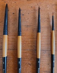 The Art Store 6 Professional Series 100/250 Watercolor Acrylic Paint Brushes