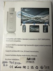 W3400 Wireless HDMI Display Dongle Adapter, 1080P Plug & Play HDMI Extender