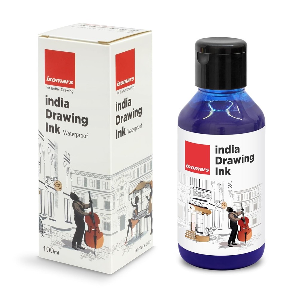 Waterproof Drawing Ink 100ML Blue – Paper Canvas Fabric Wood Art